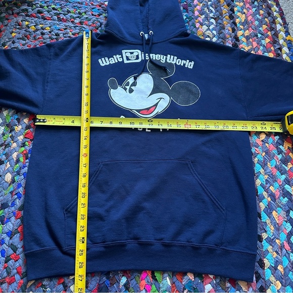 Walt Disney World Mickey Mouse Hoodie Navy Blue Sweatshirt Unisex Size Large - Picture 15 of 15